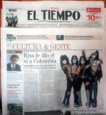 KISS In Colombian Newspaper