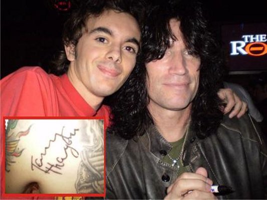 Alejandro and Tommy Thayer and Alejandro 's Tattoo