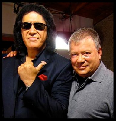 Gene Simmons and William Shatner