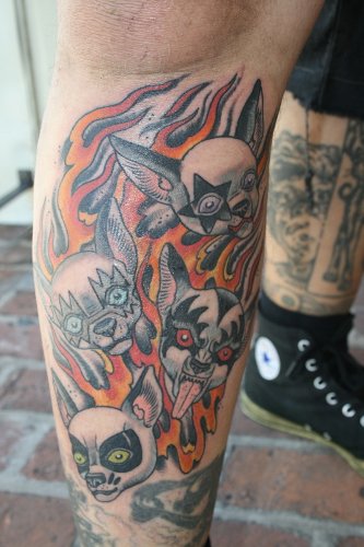 Pat Roig's KISS Chihuahuas Tattoo