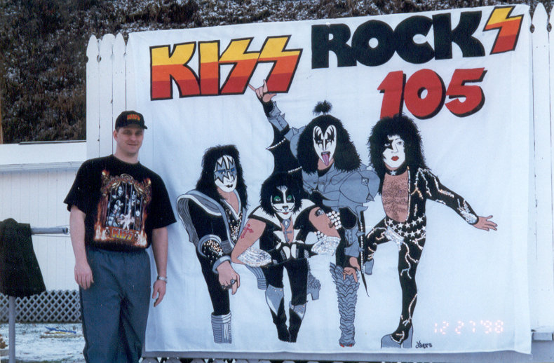 Bill France and his KISS banner