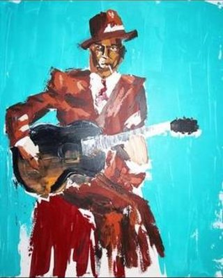 "Crossroads" A portrait of blues musician Robert Johnson by Paul Stanley