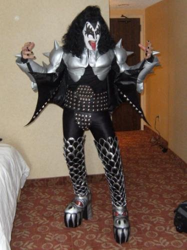 Chris U. wearing KISS Gene Simmons Boots from KISSmuseum.com