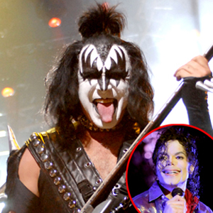 Gene Simmons (inset Michael Jackson)